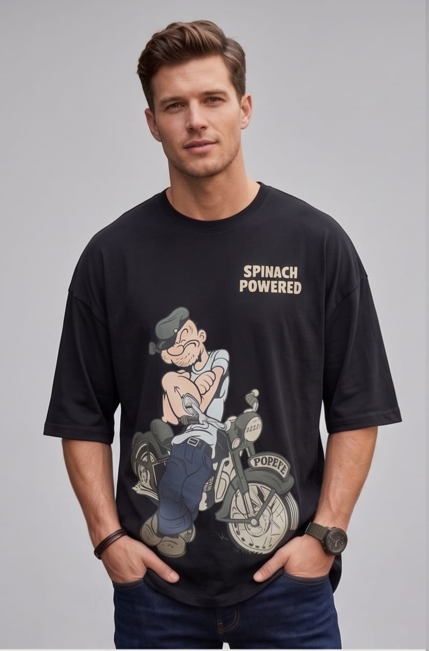 Popeye “Spinach Powered” Oversized T-Shirt